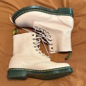 Dr. Martens Women's light pink Leather Combat Boots